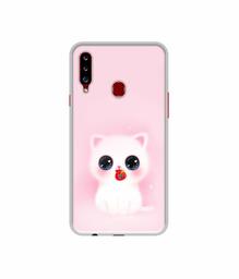 Amazon Brand - Solimo Designer Kitty UV Printed Soft Back Case Mobile Cover for Samsung Galaxy A20s