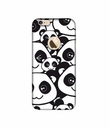 Amazon Brand - Solimo Designer Panda Texture 3D Printed Hard Back Case Mobile Cover for Apple iPhone 6 / 6S (Logo Cut)