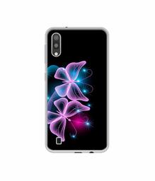 Amazon Brand - Solimo Designer Butterflies Neon Light UV Printed Soft Back Case Mobile Cover for Samsung Galaxy M10