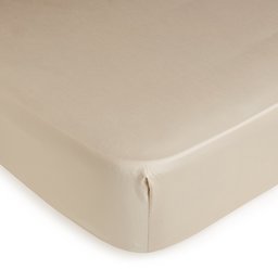 Pinzon Hems Titch 400TC Egyptian Cotton sateen fitted sheets, Taupe