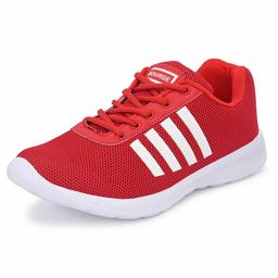 Bourge Men's Red and White Running Shoes-6 UK (40 EU) (7 US) (Reef-35)