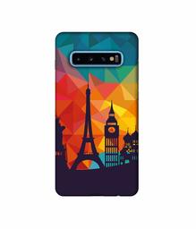 Amazon Brand - Solimo Designer Colored Paris 3D Printed Hard Back Case Mobile Cover for Samsung Galaxy S10 Plus