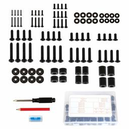 Eono by Amazon - Universal TV Mounting Hardware Kit, Fits Most TVs, Includes M4 M5 M6 M8 TV Screws Washers and Spacers, Equip with Screwdriver Pencil Bubble Level and Storage Box, PL5756