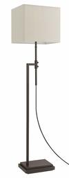 Amazon Brand – Stone & Beam Contemporary Adjustable Height Floor Lamp with Rectangular Linen Shade, LED Bulb Included, 63