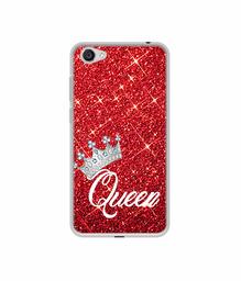 Amazon Brand - Solimo Designer Queen On Red Glitter UV Printed Soft Back Case Mobile Cover for Vivo Y55