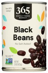 365 Everyday Value, Black Beans, No Salt Added, 15 oz