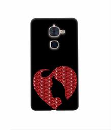 Amazon Brand - Solimo Designer Heart Shape Lady with Glitter 3D Printed Hard Back Case Mobile Cover for LeTV Le 2