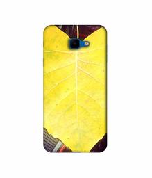 Amazon Brand - Solimo Designer Yellow Leaf 3D Printed Hard Back Case Mobile Cover for Samsung Galaxy J4 Core