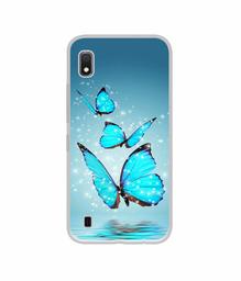 Amazon Brand - Solimo Designer Flying Butterflies UV Printed Soft Back Case Mobile Cover for Samsung Galaxy A10