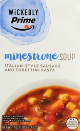 Wickedly Prime Minestrone Soup with Italian Sausage, 17 Ounce