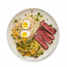 Amazon Meal Kits, Steak and Eggs with Miso-Glazed Asparagus, Serves 2