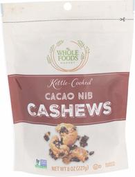 WHOLE FOODS MARKET Glazed Cashews with Cacao Nibs, 8 OZ