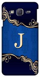 Amazon Brand - Solimo Designer Blue Pattern Alphabet-J 3D Printed Hard Back Case Mobile Cover for Samsung Galaxy J7