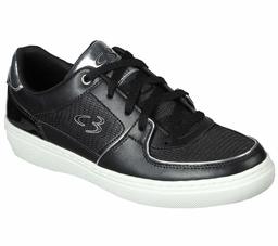 Concept 3 by Skechers Eyez on Her Lace-up Fashion Sneaker, Black/Silver, UK 4.5