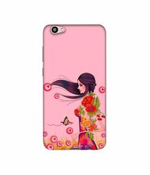 Amazon Brand - Solimo Designer Lady Vector Pattern 3D Printed Hard Back Case Mobile Cover for Vivo V5 Plus