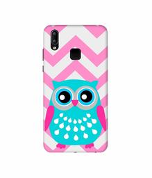 Amazon Brand - Solimo Designer Sky Blue Owl 3D Printed Hard Back Case Mobile Cover for Vivo Y95