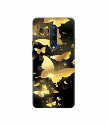 Amazon Brand - Solimo Designer Golden Butterfly Pattern 3D Printed Hard Back Case Mobile Cover for OnePlus 7T Pro