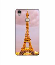 Amazon Brand - Solimo Designer Eiffel Tower Paris 3D Printed Hard Back Case Mobile Cover for Vivo V3 Max