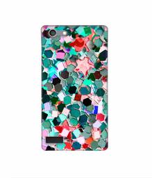 Amazon Brand - Solimo Designer Multicolor Stone 3D Printed Hard Back Case Mobile Cover for Oppo Neo 7