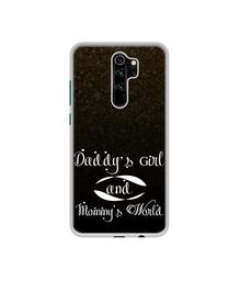 Amazon Brand - Solimo Designer Daddy's Girl and Mummy World UV Printed Soft Back Case Mobile Cover for Mi Redmi Note 8 Pro