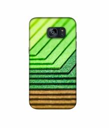 Amazon Brand - Solimo Designer Green Shad Texture 3D Printed Hard Back Case Mobile Cover for Samsung Galaxy S7 Edge