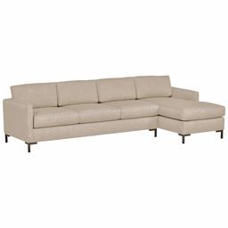 Amazon Brand – Rivet Edgewest Low Back Modern Right Chaise Sofa Sectional, 115