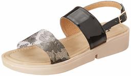 Flavia Women's Black Fashion Sandals-4 UK (36 EU) (5 US) (FL157A/BLK)