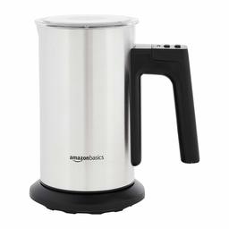 AmazonBasics Electric Milk Frother and Heater, Silver