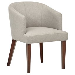 Amazon Brand – Rivet Alfred Mid-Century Modern Upholstered Wide Curved Back Accent Kitchen Dining Room Chair, 25.2