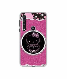 Amazon Brand - Solimo Designer Kitty with Glitter UV Printed Soft Back Case Mobile Cover for Motorola One Macro