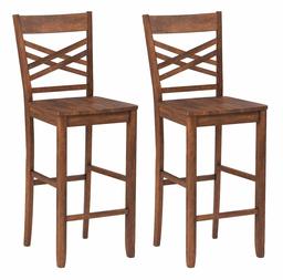 Amazon Brand – Ravenna Home Luna Rustic Wood Bar Stool, 43.25