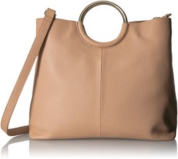 Amazon Brand - Bolsa de piel de azafrán con asa de junta tórica, Bolsa de piel de azafrán con asa de anilla, Paloma, Una talla