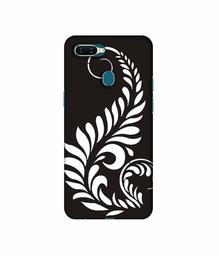 Amazon Brand - Solimo Designer Simple White Rangoli 3D Printed Hard Back Case Mobile Cover for Oppo A7