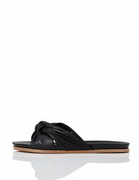 find. Women's Knot Footbed Open Toe Sandals, Black, 8