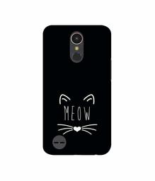 Amazon Brand - Solimo Designer Meow UV Printed Soft Back Case Mobile Cover for LG K10 (2017)