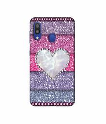 Amazon Brand - Solimo Designer Stone Heart 3D Printed Hard Back Case Mobile Cover for Samsung Galaxy M20