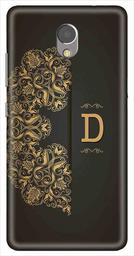 Amazon Brand - Solimo Designer Black Pattern Alphabet-D 3D Printed Hard Back Case Mobile Cover for Lenovo P2