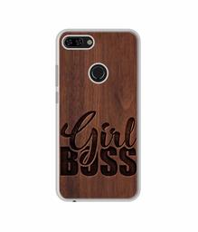 Amazon Brand - Solimo Designer Girl Boss On Wood UV Printed Soft Back Case Mobile Cover for Tecno Camon i Twin