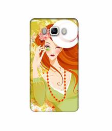 Amazon Brand - Solimo Designer Lady with Hat 3D Printed Hard Back Case Mobile Cover for Samsung Galaxy J5 (2016)