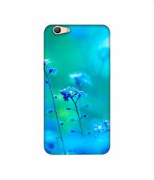 Amazon Brand - Solimo Designer Blue Flower 3D Printed Hard Back Case Mobile Cover for Oppo F1s