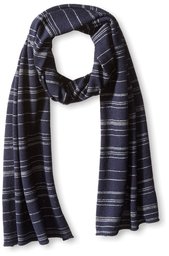 Thirty Five Kent Men's Cashmere Stripe Scarf, Navy/Grey