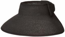 28 Palms Wide Brim Straw Sun Visor visors-headwear, schwarz, One Size