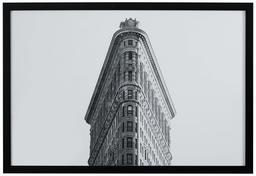 Amazon Brand – Stone & Beam Modern Black and White Photo of Flatiron Building, Black Frame, 18