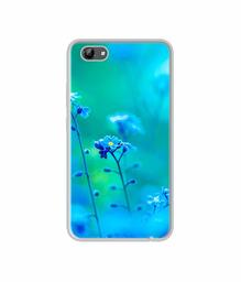 Amazon Brand - Solimo Designer Blue Flower UV Printed Soft Back Case Mobile Cover for Vivo Y71