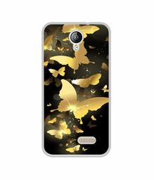 Amazon Brand - Solimo Designer Golden Butterfly Pattern UV Printed Soft Back Case Mobile Cover for Lephone W2