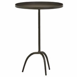 Amazon Brand – Stone & Beam Industrial Round End Pedestal Table, 16.14