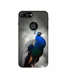 Amazon Brand - Solimo Designer Peacock 3D Printed Hard Back Case Mobile Cover for Apple iPhone 7 Plus (Logo Cut)