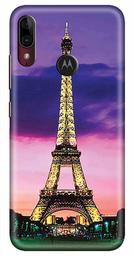 Amazon Brand - Solimo Designer Eiffel Tower 3D Printed Hard Back Case Mobile Cover for Motorola Moto E6s / Motorola Moto E6 Plus