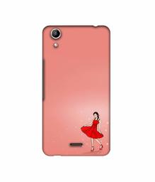 Amazon Brand - Solimo Designer Red Dress Lady 3D Printed Hard Back Case Mobile Cover for Micromax Canvas Selfie Lens Q345