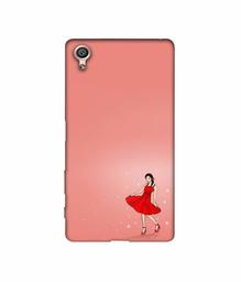 Amazon Brand - Solimo Designer Red Dress Lady 3D Printed Hard Back Case Mobile Cover for Sony Xperia X